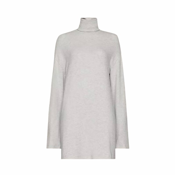 Reformation Aspen Heather Grey Turtleneck LS Dress - Picture 2 of 11
